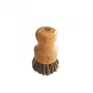 Natural Life Bamboo Pot Scrubbing Brush with Palm Fibre Bristles