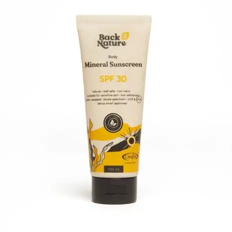 Back 2 Nature Marine Safe Sunscreen Non-Nano Zinc Non-Toxic Mineral Sunblock Body SPF 30, 100ml