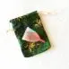 Ecoelephant Shweshwe drawstring pouch green with cup