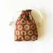 Ecoelephant Shweshwe drawstring pouch red drawn