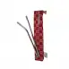 Ecoboks stainless steel straw set shweshwe red