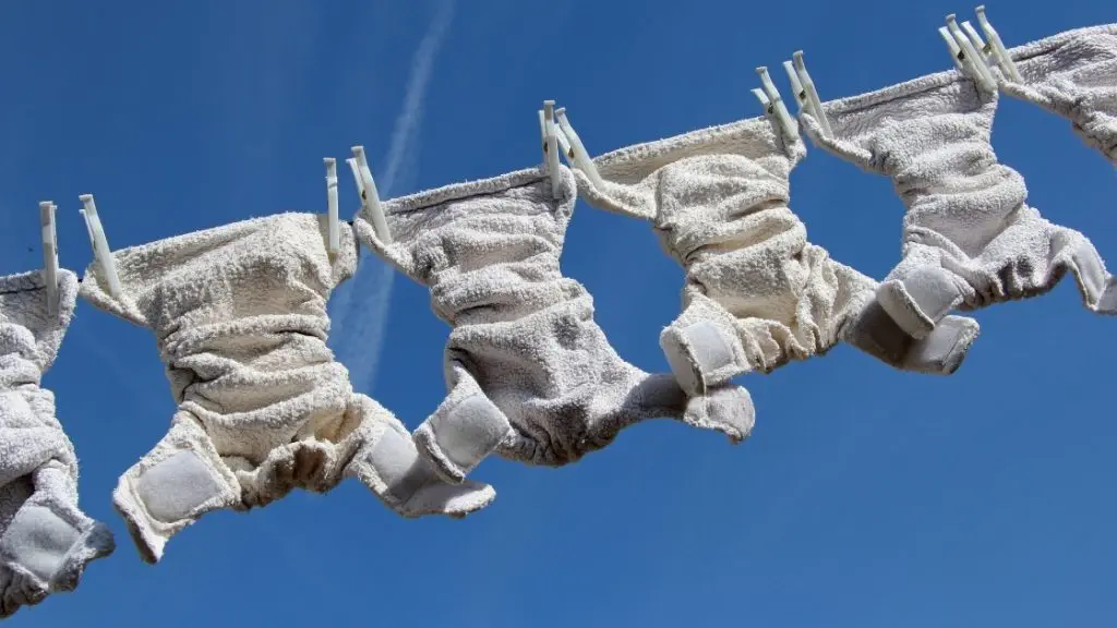 Line dry cloth nappies to remove stains, kill germs and ensure longevity
