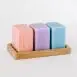 Be.Bare Essentials Bamboo wood plastic-free Soap Dish dry rack holder South Africa with 3 shampoo and conditioner bars (2)