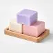 Be.Bare Essentials Bamboo wood plastic-free Soap Dish dry rack holder South Africa with 3 shampoo and conditioner bars