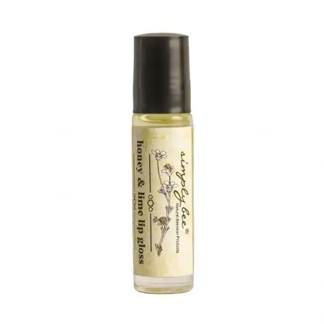 Simply Bee Honey and Lime Lip Gloss Glass Front