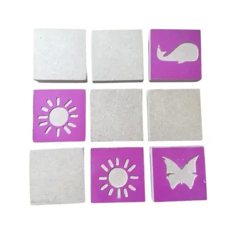 Upcycle South Africa Memory Blocks Game from reclaimed waste wood pink
