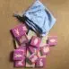 Upcycle South Africa Memory Blocks Game from reclaimed waste wood pink with bag