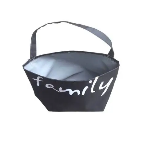 Upcycle car travel trash bin from reclaimed billboard banner waste