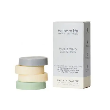 Be.Bare Life Mixed Minis Essentials Bar Plastic-Free Zero-Waste Bathroom Traveller Set2