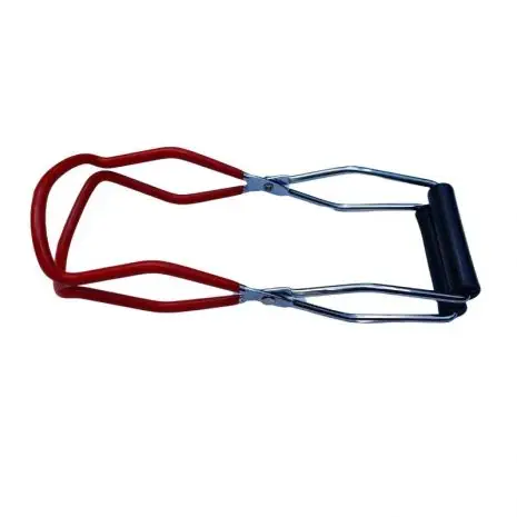 Canning tongs metal with heat-proof plastic handles