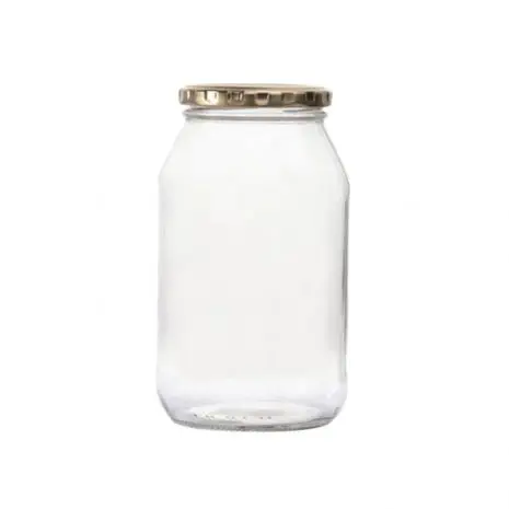 Consol Glass 750ml classic glass jar with gold metal lid