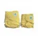 MiniMatters Fitted Cloth Nappy with Velcro Lemon OSFM Newborn