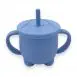 MiniMatters Silicone Straw Sippy Cup Powder Blue