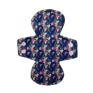 Ecoelephant brand reusable washable sanitary menstrual pad wide pattern moderate flow 8_ snoftknit floral South Africa open