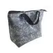 Plasticity Upcycled fused plastic bags insulated lunch _ cooler bag marbled black