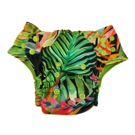 Janna Nanna Reusable Waterproof Pull Up Nappies Training Pants for Toddlers Green Leaves