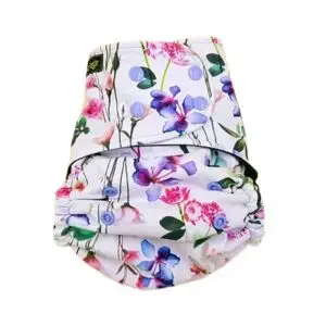 Janna Nanna Snap-in-One Nappies (Simply Practical) OSFM Waterproof Cloth Nappy Soft Pink Floral