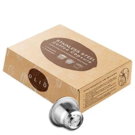 Olio Reusable Nespresso Coffee Capsule Stainless Steel Packaging