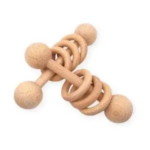 Mini Matters Beech Wooden Ring Rattle