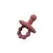Mini Matters Chomp Silicone Baby Dummy Pacifier Soother Cherry Handle Desert Rose