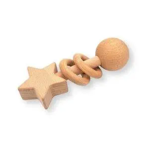 Mini Matters Chunky Star Wooden Rattle