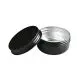 Black aluminium tins cosmetic singles 15g 50g 100g
