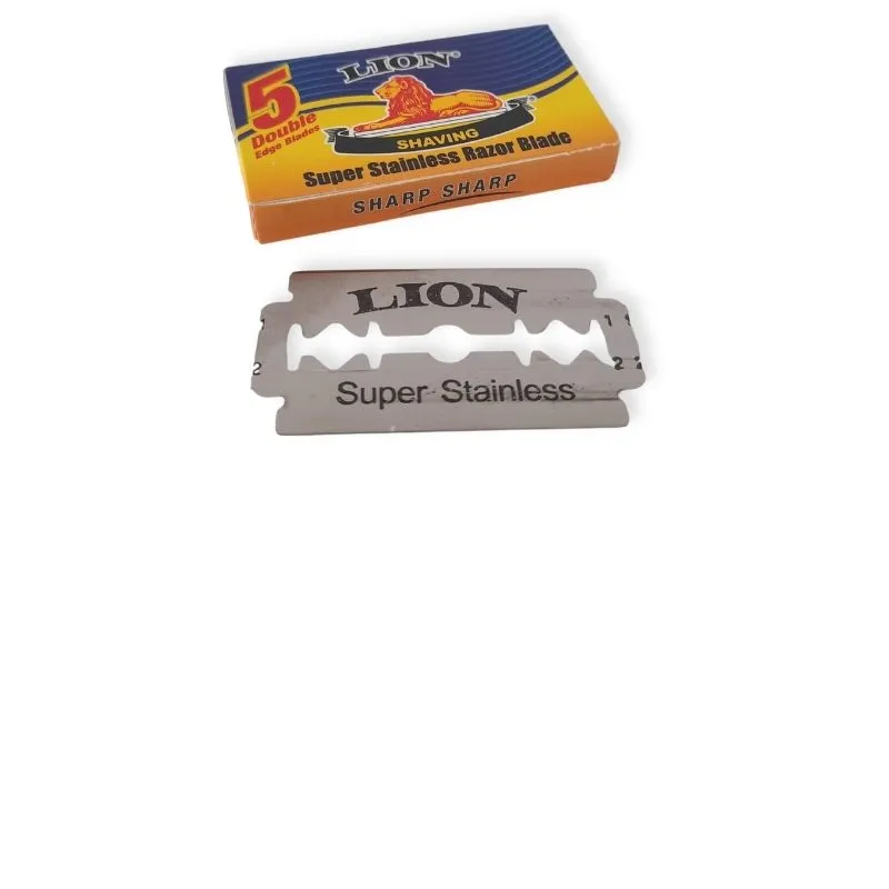 Lion Stainless Steel DoubleEdged Safety Razor Blades Holisteeq