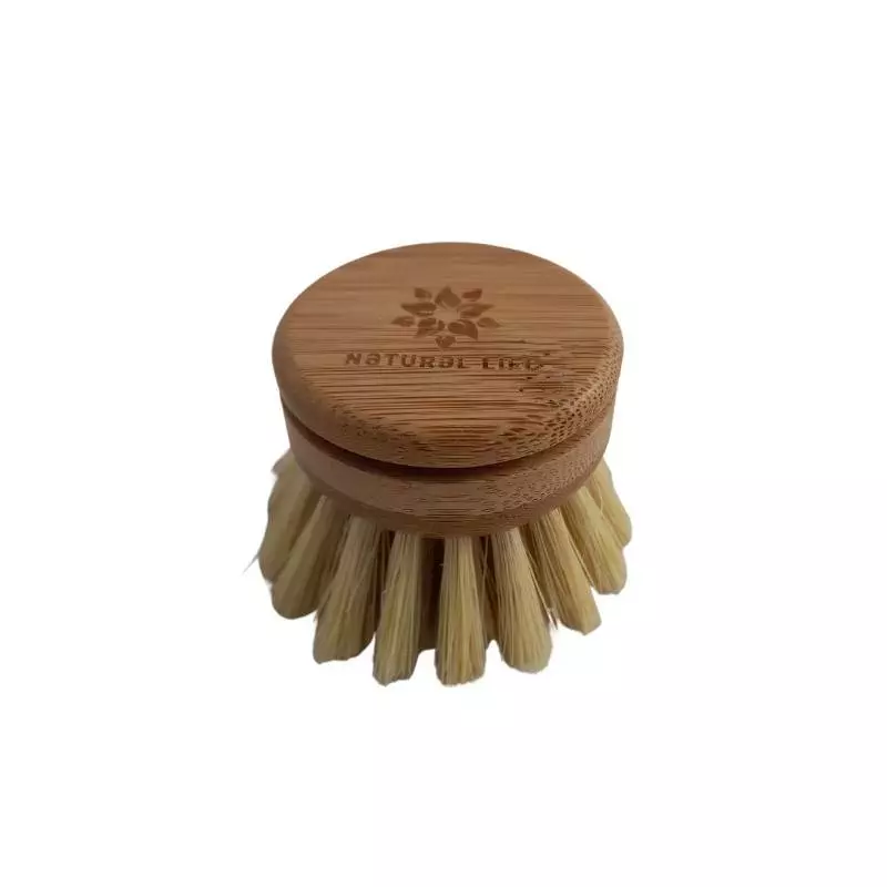 Larga Vitae 6 pcs Wooden Dish Brush Replacement Heads Made of Renewable  Bamboo Wood and Natural Bristle Fiber, Durable, Long Lasting (Palm/Coconut