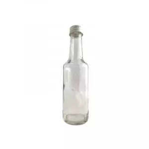 Consol Glass 125ml glass sauce bottle with aluminium lid
