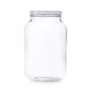 Consol Glass 3l 3000ml glass jar with white metal lid