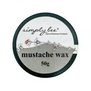 Simply Bee Men's Moustache Wax 50g tin Front