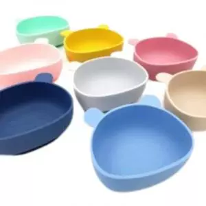 MiniMatters Bear-Shaped Silicone Suction Bowls