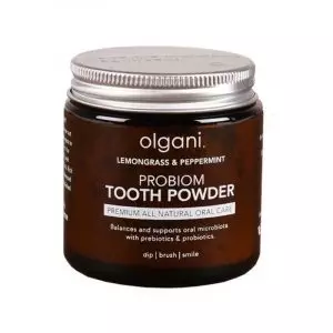 Olgani Probiom Toothpowder Glass 100g Natural Zero-waste Plastic Free Toothpaste Alternative