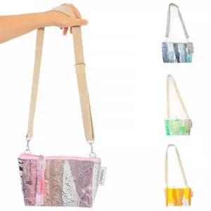 Plasticity Upcycled fused plastic sling bag - luxury vegan designer handbag colours