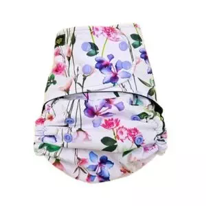 Janna Nanna Snap-in-One Nappies (Simply Practical) OSFM Waterproof Cloth Nappy Soft Pink Floral
