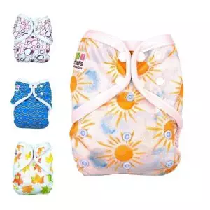 Reusable, waterproof nappy covers