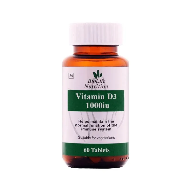 BioLife Vitamin D3 1000iu Tablets (60's) Holisteeq