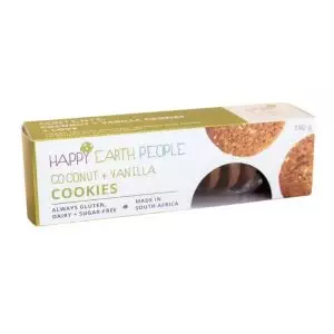 Happy Earth People Coconut Vanilla Cookies Gluten Free Dairy Free Vegan