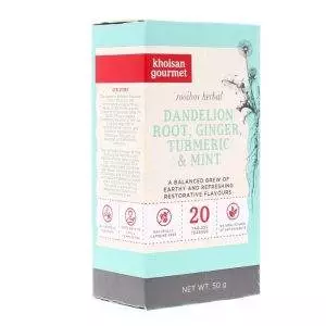 Khoisan Gourmet RooiBos Tea with Dandelion Ginger Turmeric Mint 50g