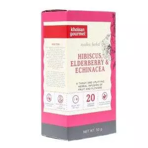 Khoisan Gourmet RooiBos Tea with Hibiscus Elderberry Echinacea 50g