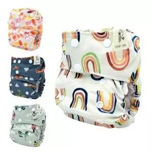 MiniMatters Premium Reusable All-in-One Nappy OSFM - Different Prints