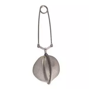 Metal loose-leaf tea infuser ball with handle