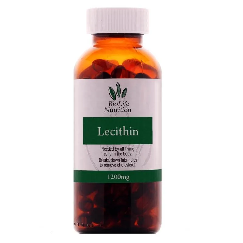 BioLife Lecithin 1200mg softgel capsules (90's) Holisteeq